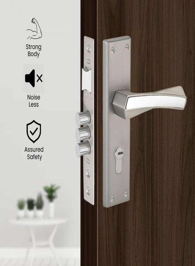 Link Arcadia Mortise Lock |for Main & Internal Door in Home/Office/Hotel | 8 Inches Heavy Duty Handle Set with One Side Key Access, 3 Keys |SS Finish|2 Years Warranty - Image 4